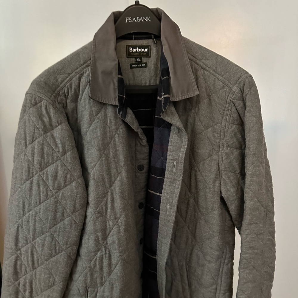 Barbour quilted over shirt xl